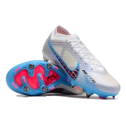 Nike Air Zoom Mercurial Vapor XV Elite SG Low White Blue Pink Men Football Boots