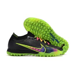 Nike Air Zoom Mercurial Vapor XV Elite TF Mid Black Green Women/Men Football Boots