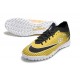 Nike Air Zoom Mercurial Vapor XV Elite TF Mid Black Yellow Women/Men Football Boots