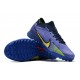 Nike Air Zoom Mercurial Vapor XV Elite TF Mid Dark Blue Yellow Women/Men Football Boots