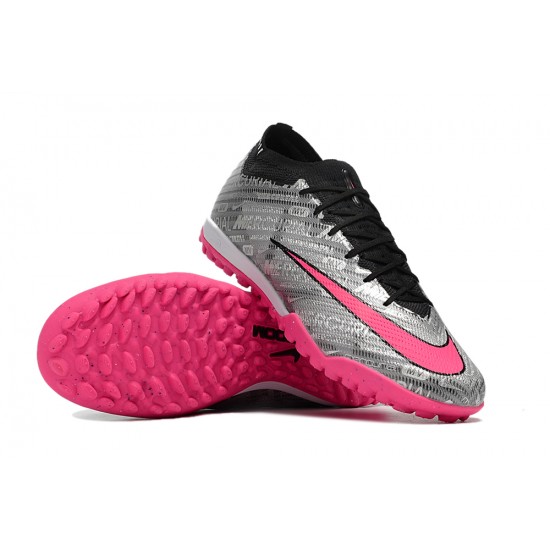 Nike Air Zoom Mercurial Vapor XV Elite TF Mid Grey Black Pink Women/Men Football Boots