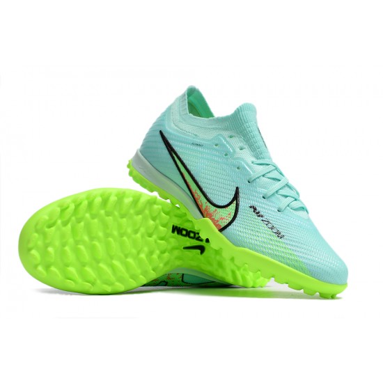 Nike Air Zoom Mercurial Vapor XV Elite TF Mid Turqoise Green Women/Men Football Boots
