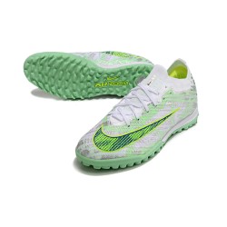 Nike Air Zoom Mercurial Vapor XV Elite TF Mid White Green Women/Men Football Boots