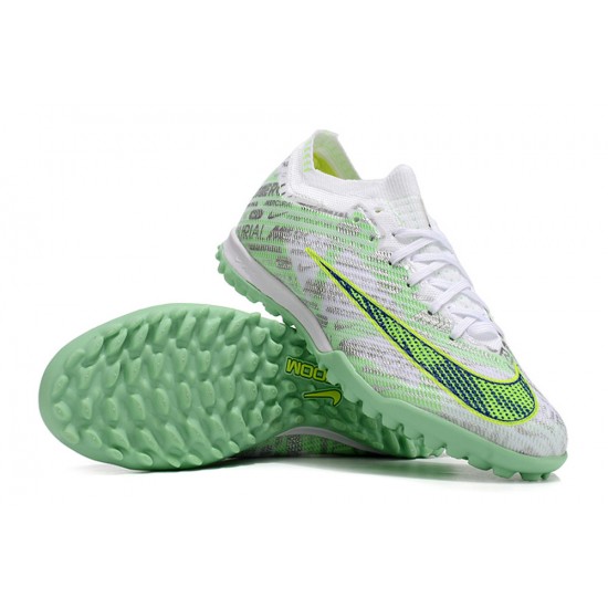 Nike Air Zoom Mercurial Vapor XV Elite TF Mid White Green Women/Men Football Boots