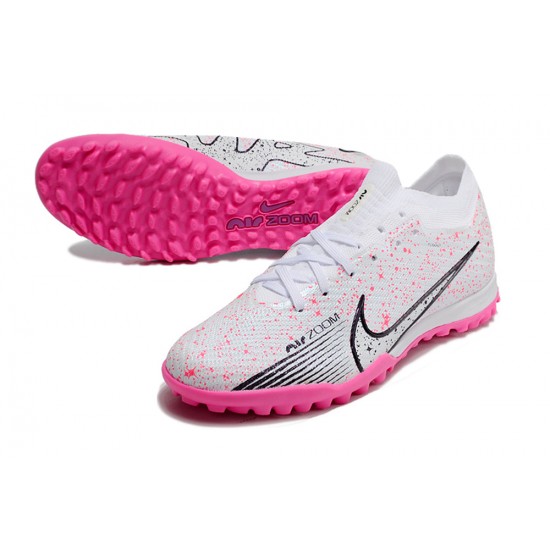 Nike Air Zoom Mercurial Vapor XV Elite TF Mid White Pink Women/Men Football Boots