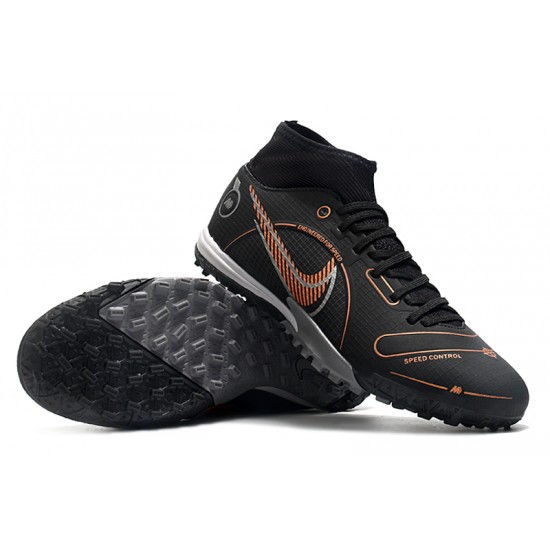 Nike Mercurial Superfly 8 Academy TF High Black Brown Men Football Boots