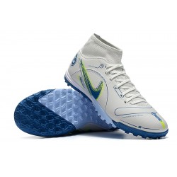 Nike Mercurial Superfly 8 Academy TF High White Blue Yellow Men Football Boots