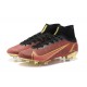 Nike Mercurial Superfly 8 Elite FG High Black Brown Gold Men Football Boots