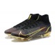 Nike Mercurial Superfly 8 Elite FG High Black Gold Men Football Boots