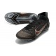 Nike Mercurial Superfly 8 Elite FG High Black Grey Brown Men Football Boots