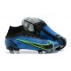 Nike Mercurial Superfly 8 Elite FG High Blue Black Men Football Boots