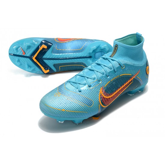 Nike Mercurial Superfly 8 Elite FG High Blue Women/Men Football Boots