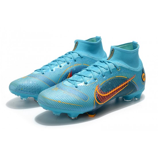 Nike Mercurial Superfly 8 Elite FG High Blue Women/Men Football Boots