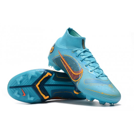 Nike Mercurial Superfly 8 Elite FG High Blue Women/Men Football Boots