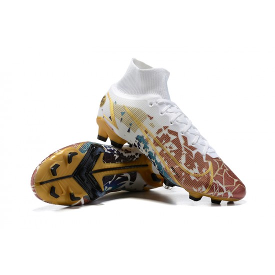 Nike Mercurial Superfly 8 Elite FG High Brown White Men Football Boots