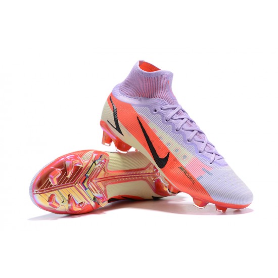 Nike Mercurial Superfly 8 Elite FG High Purple Pink Men Football Boots