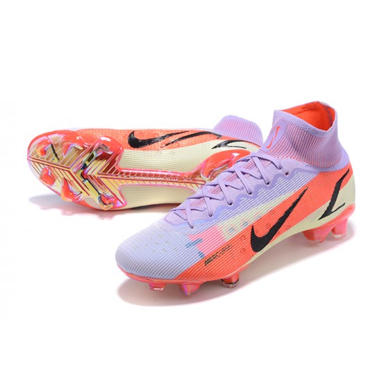 Nike Mercurial Superfly 8 Elite FG High Purple Pink Men Football Boots