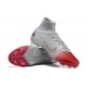 Nike Mercurial Superfly 8 Elite FG High Silver Red Men Football Boots