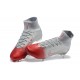 Nike Mercurial Superfly 8 Elite FG High Silver Red Men Football Boots