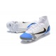 Nike Mercurial Superfly 8 Elite FG High White Blue Men Football Boots