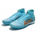 Nike Mercurial Superfly 9 Elite TF High Blue Orange Men Football Boots