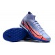 Nike Mercurial Superfly 9 Elite TF High Blue Pink Black Men Football Boots