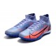 Nike Mercurial Superfly 9 Elite TF High Blue Pink Black Men Football Boots