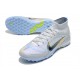 Nike Mercurial Superfly 9 Elite TF High White Blue Men Football Boots