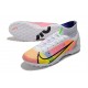 Nike Mercurial Superfly 9 Elite TF High White Pink Yellow Men Football Boots