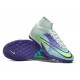 Nike Mercurial Superfly 9 Elite TF High White Turqoise Purple Multi Men Football Boots