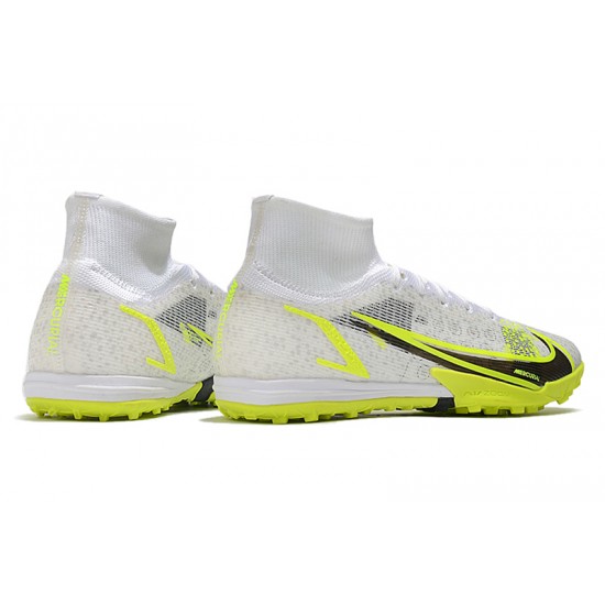 Nike Mercurial Superfly 9 Elite TF High Yellow White Black Men Football Boots