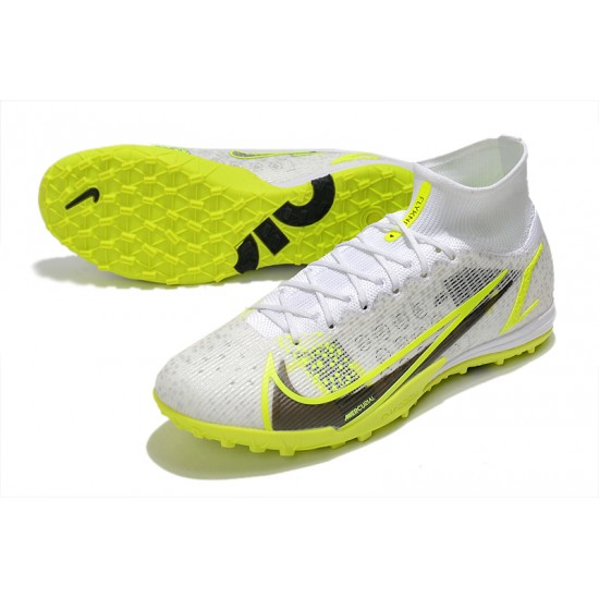 Nike Mercurial Superfly 9 Elite TF High Yellow White Black Men Football Boots