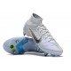 Nike Mercurial Superfly VIII Elite SG PRO Anti Clog High White Blue Men Football Boots