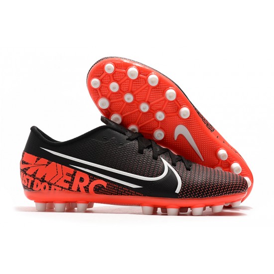 Nike Mercurial Vapor 13 Academy AG-R Low Black Red Women/Men Football Boots