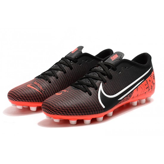 Nike Mercurial Vapor 13 Academy AG-R Low Black Red Women/Men Football Boots