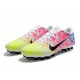 Nike Mercurial Vapor 13 Academy AG-R Low Yellow Pink Blue Women/Men Football Boots