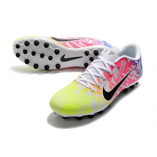 Nike Mercurial Vapor 13 Academy AG-R Low Yellow Pink Blue Women/Men Football Boots