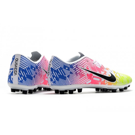 Nike Mercurial Vapor 13 Academy AG-R Low Yellow Pink Blue Women/Men Football Boots