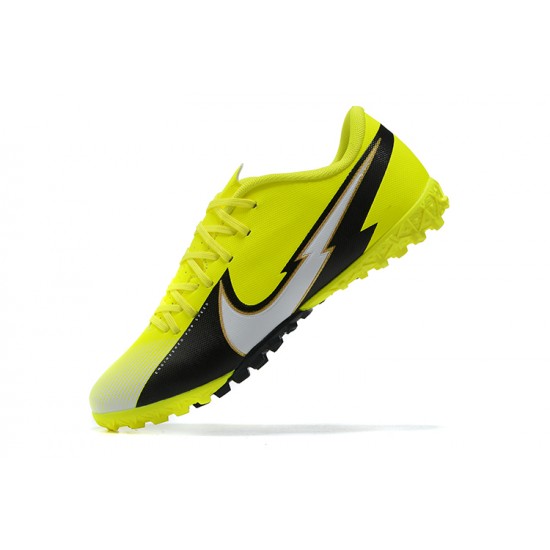 Nike Mercurial Vapor 13 Academy TF Black Yellow White Low Men Football Boots