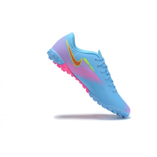 Nike Mercurial Vapor 13 Academy TF Gold Pink Blue Low Men Football Boots