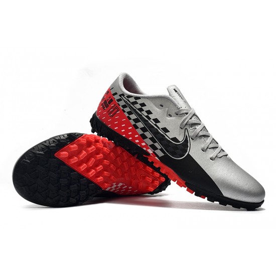 Nike Mercurial Vapor 13 Academy TF Low Silver Black Red Men Football Boots