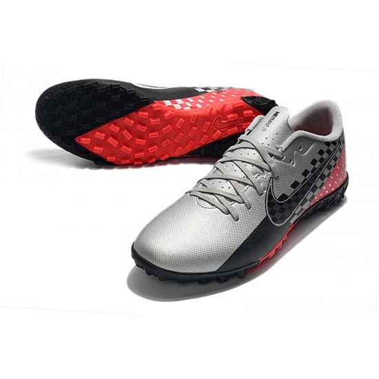 Nike Mercurial Vapor 13 Academy TF Low Silver Black Red Men Football Boots