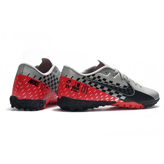 Nike Mercurial Vapor 13 Academy TF Low Silver Black Red Men Football Boots