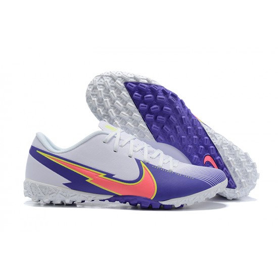 Nike Mercurial Vapor 13 Academy TF Purple Yellow White Low Men Football Boots