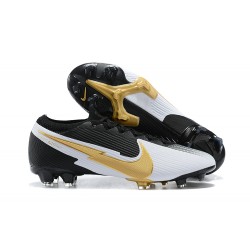 Nike Mercurial Vapor 13 Elite FG Black Gold White Low Men Football Boots