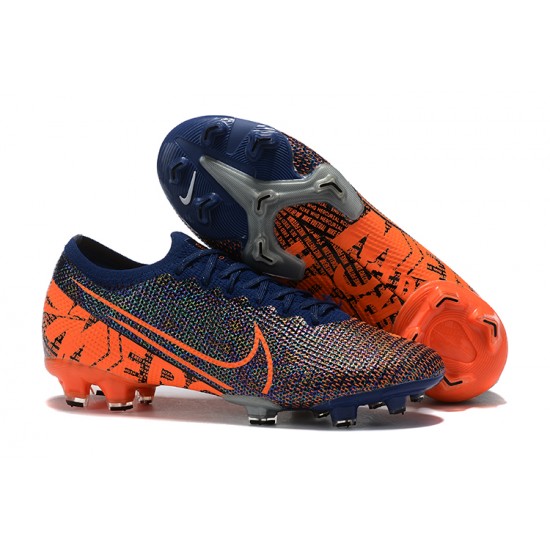 Nike Mercurial Vapor 13 Elite FG Blue Orange Low Men Football Boots