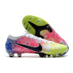 Nike Mercurial Vapor 13 Elite FG Low Pink Yellow Blue Men Football Boots