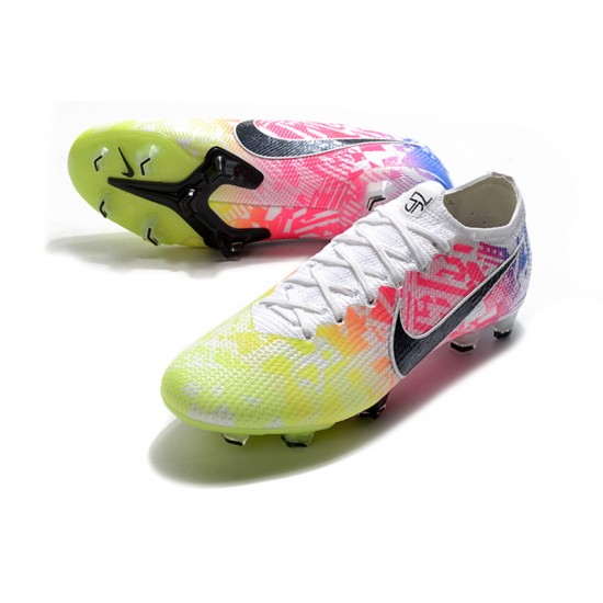 Nike Mercurial Vapor 13 Elite FG Low Pink Yellow Blue Men Football Boots