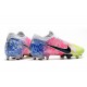 Nike Mercurial Vapor 13 Elite FG Low Pink Yellow Blue Men Football Boots