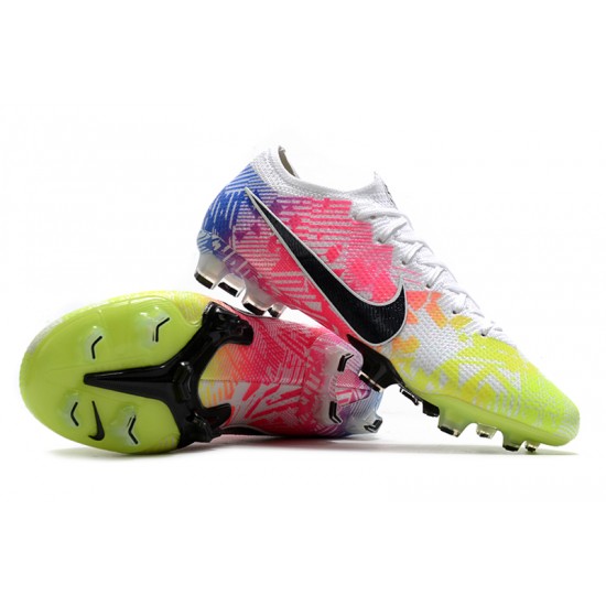 Nike Mercurial Vapor 13 Elite FG Low Pink Yellow Blue Men Football Boots